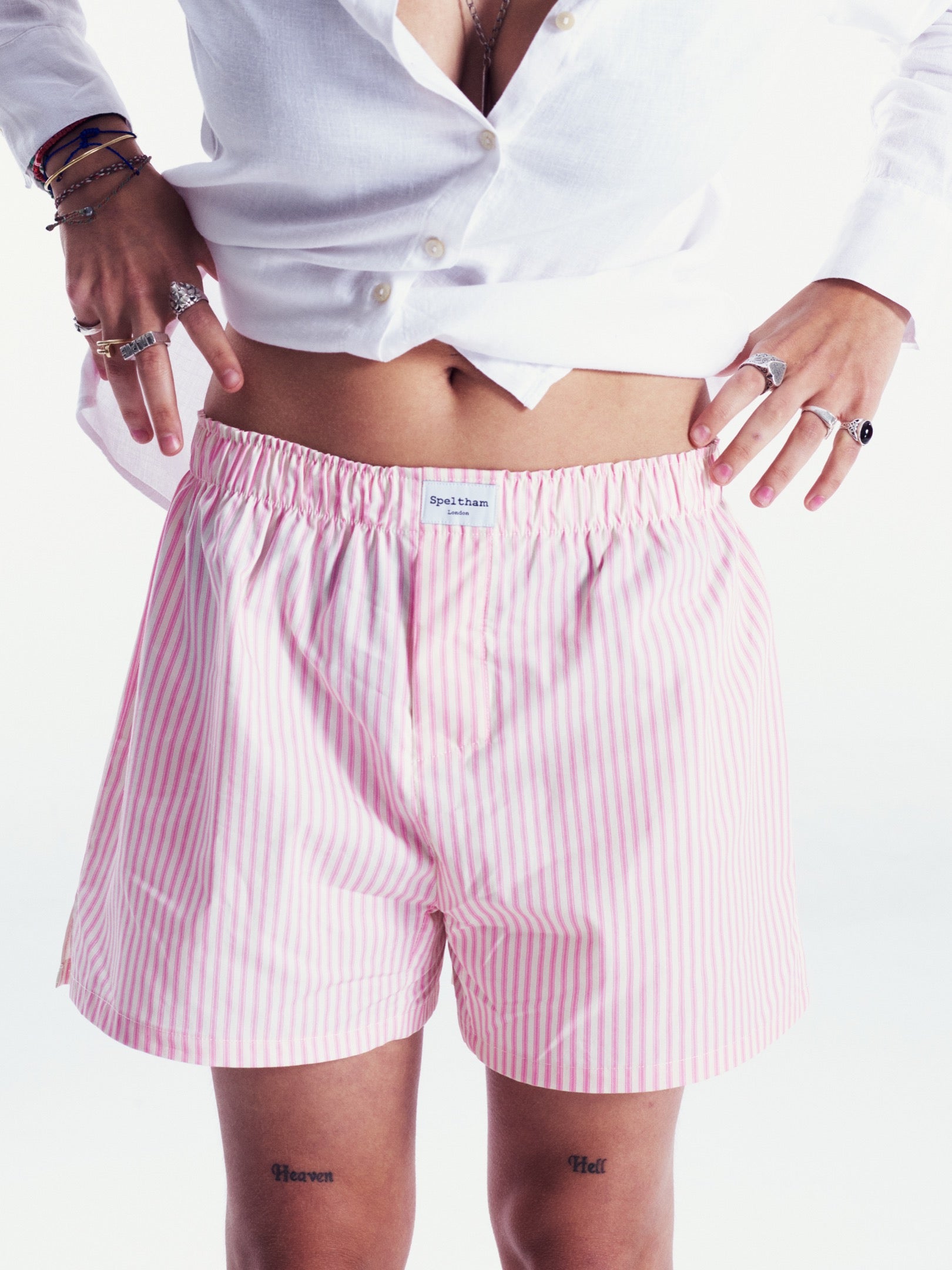 Pink Striped Classic Unisex Boxers